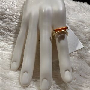 Elegant Gold and Orange Women's Ring